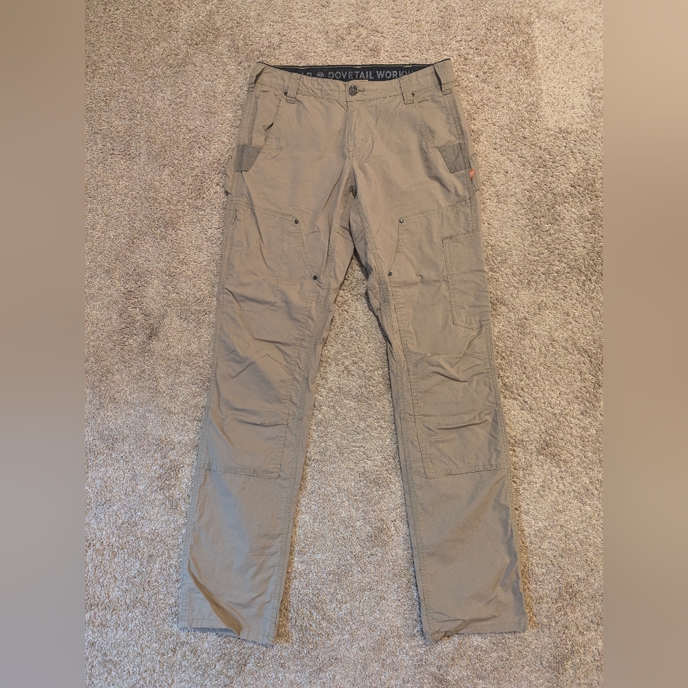 Dovetail Workwear Britt X Ultralight Pants in Khaki Size 8 x 34 EUC